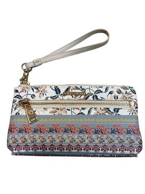 Spartina 449 Floral Wristlet Wallet Boho Coastal Clutch Daufuskie Island